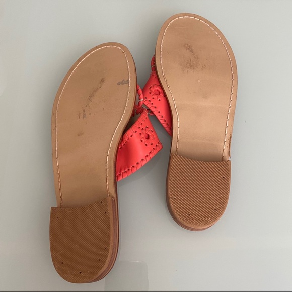 Jack Rogers Coral Flat Sandals | Women's Size 8 - Picture 4 of 4